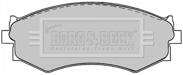 BORG & BECK Комплект тормозных колодок, дисковый тормоз BBP1240